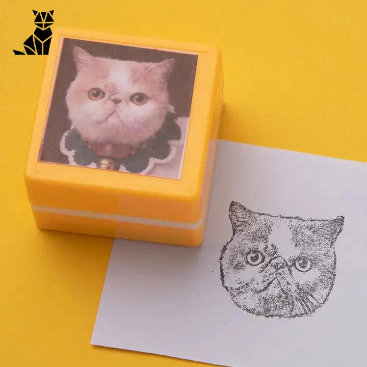 Pawprints™ : Votre animal comme timbre d’art avec motif de chat